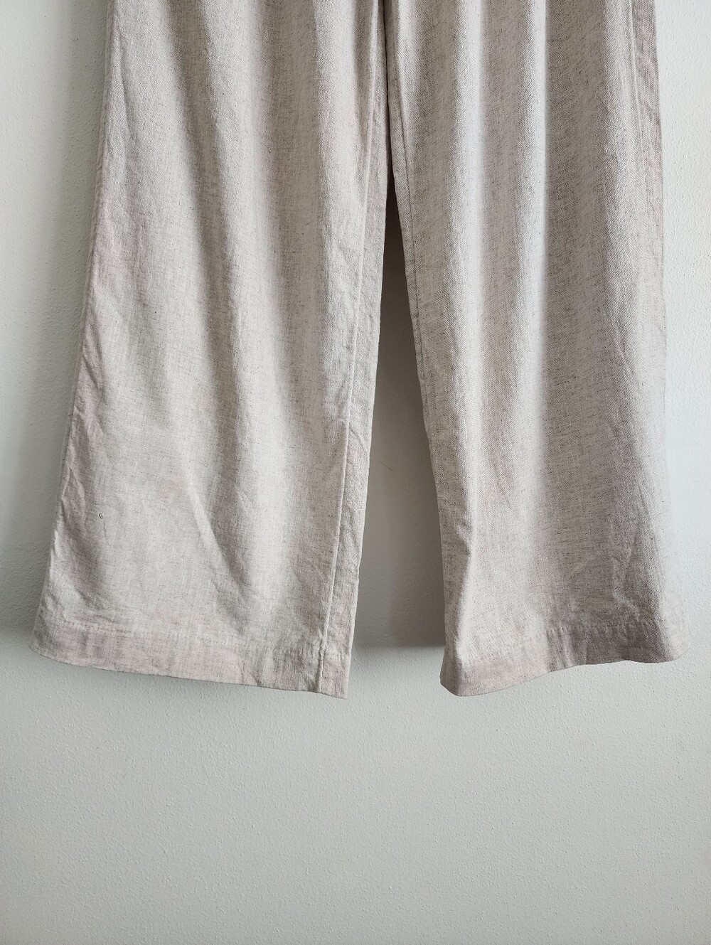 Banana Republic Factory Flax Linen Blend Pleated Wide Leg Pants Size 8 Trouser - Picture 5 of 16